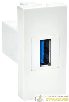 Розетка 1мод. USB A 3.0 РКЮ-10-00-П бел. PRIMER IEK 