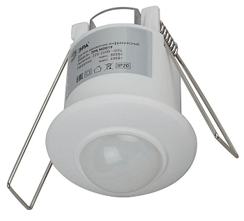 Датчик движения MD 019 бел. 800Вт 360 гр. 6М IP20 (1001600) бел. Эра 