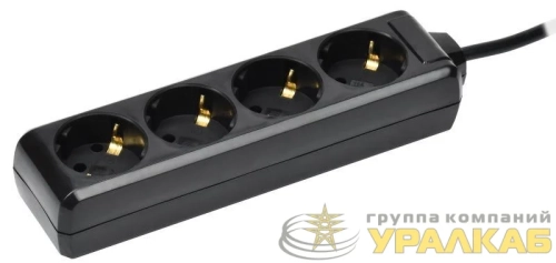 Удлинитель 4х3м с заземл. 16А IP20 У04 250В ПВС 3х1 черн. IEK WYP10-16-04-03-Z-K02 детальная картинка