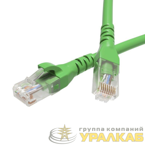 Патч-корд кат.6 U/UTP неэкранир. 4х2 LSZH 1м зел. DKC 