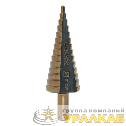 Сверло ступенчатое ST-4-30/2 HSS 14 ступ. EKF ST-4-30/2 детальная картинка