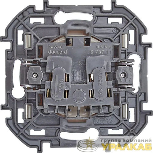 Розетка 1-м СП Inspiria 16А IP20 250В 2P механизм сл. кость IEK 673711 детальная картинка
