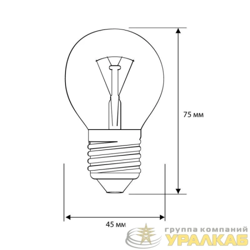 Лампа накаливания MIC D CL 60Вт E27 Camelion 8973