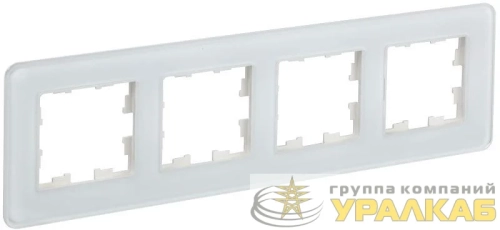 Рамка 4-м BRITE РУ-4-2-Бр стекло бел. RE IEK BR-M42-G-41-K01 детальная картинка