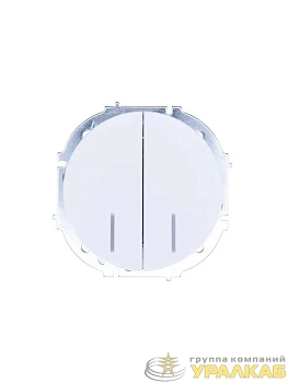 Выключатель 2-кл. СП OSEN 10А IP20 с подсветкой механизм бел. LEZARD 743-0288-112