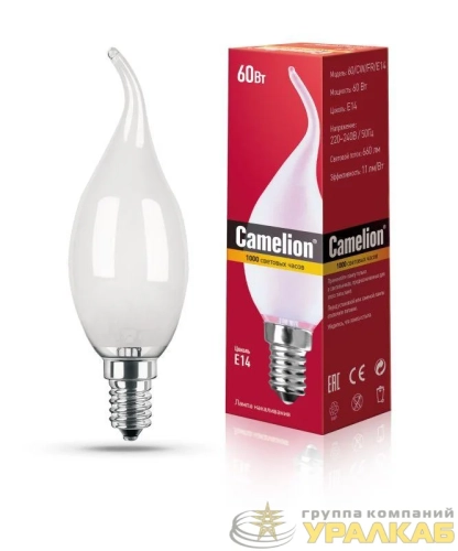 Лампа накаливания MIC 60Вт CW/FR/E14 Camelion 11279 детальная картинка