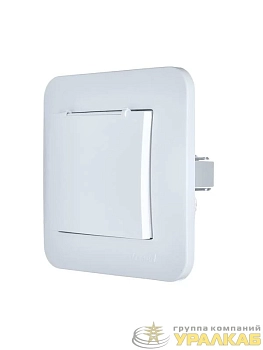 Розетка 1-м СП ASTI 16А IP20 с заземл. с крышкой термопласт в сборе бел. LEZARD 7081-0202-123В