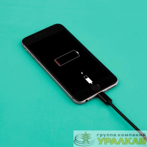 Кабель USB-A-Lightning для Apple 1А 1м ПВХ черн. Rexant 