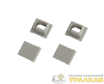 Набор заглушек 0709-3 для профиля 0709 2шт глухие 2шт с отверстием Эра 