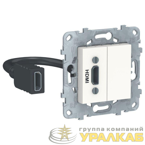 Механизм розетки HDMI UNICA NEW бел. SchE NU543018 детальная картинка