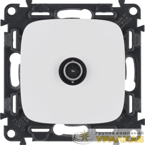 Розетка телевизионная TV 1-м Valena Allure 0-2400МГц с топологией "звезда" с лицев. панелью механизм бел. Leg 