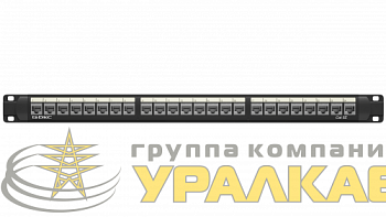 Патч-панель 19дюйм 1UCAT5E 24 модуля RJ45 экранированная DKC RN5PPF24