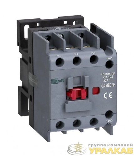 Контактор 32А 230В AC АС3 АС4 1НО+1НЗ КМ-102 DEKraft 