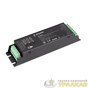 Декодер SMART-DMX512-305-63-RDM-SUF Black (12-48В 5х4А Terminal) IP20 металл INTELLIGENT ARLIGHT 036244