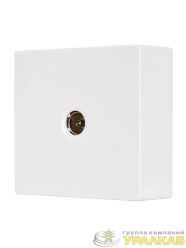 Розетка TV 1-мест. LETO оконечная бел. LEZARD 752-0200-130 детальная картинка