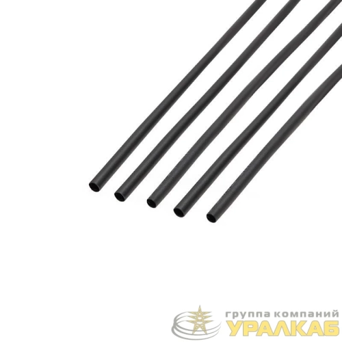 Трубка термоусадочная ТУТ нг 2.5/1.25 черн. 1м Rexant 