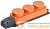 Колодка 3-м ОМЕГА РБ33-1-0м IP44 каучук оранж. IEK PKR61-016-2-K09