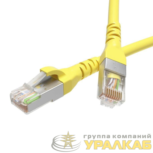 Патч-корд кат.5E F/UTP экранир. 4х2 LSZH 7м желт. DKC 