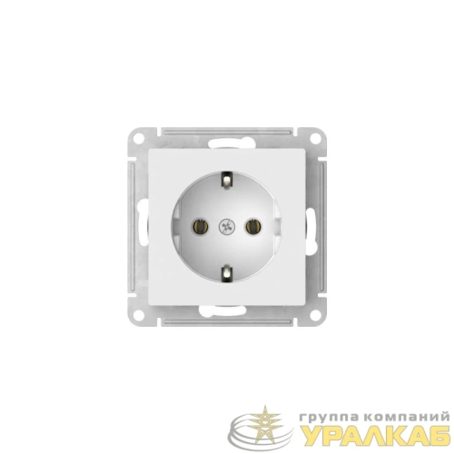 Розетка AtlasDesign 16А с заземл. быстрозажим. клем. механизм бел. SE 