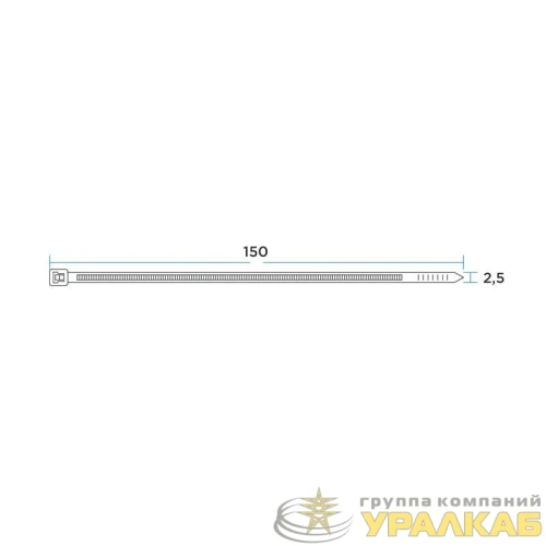 Хомут кабельный 2.5х150 нейл. зел. (уп.25шт) Rexant 07-0153-25 детальная картинка