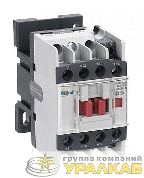 Контактор КМ-103 12А кат. 220В AC 1НО+1НЗ AC-3 DEKraft 22108DEK