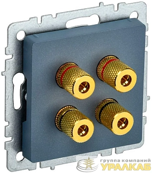 Аудиорозетка 4-м BRITE РА10-БрМ механизм маренго IEK BR-S40-K35