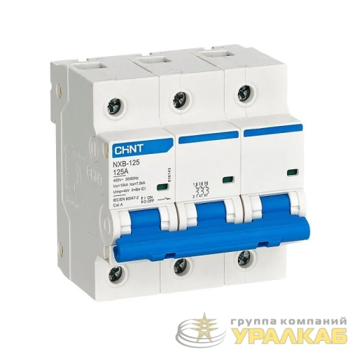 Выключатель автоматический модульный 3п D 100А 10кА NXB-125 (R) CHINT 