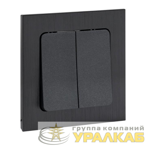 Переключатель проходной 2-кл. Стокгольм 10А механизм черн. PROxima EKF EZV10-027-10 детальная картинка