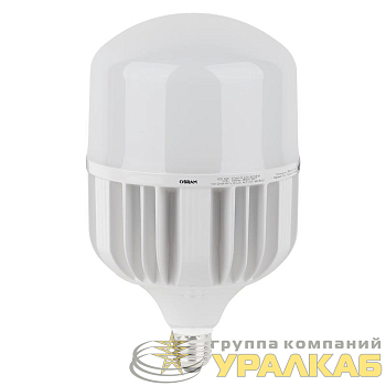 Лампа светодиодная высокомощная LED HW 80Вт T матовая 6500К холод. бел. E27 8000лм 140-265В с адаптером E40 угол пучка 200град. PF>/=09 (замена 800Вт) OSRAM 4058075576957