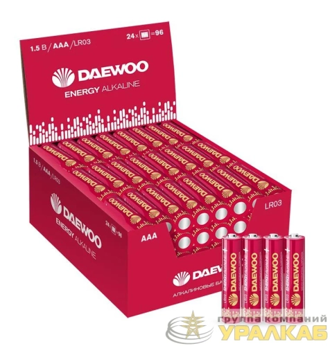 Элемент питания алкалиновый AAA/LR03 1.5В Energy Alkaline 2021 DB-4 (уп.4шт) DAEWOO 5029934 детальная картинка