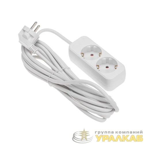 Удлинитель 2х5м с заземл. STANDARD 3х1кв.мм бел. Rexant 13-4005 детальная картинка