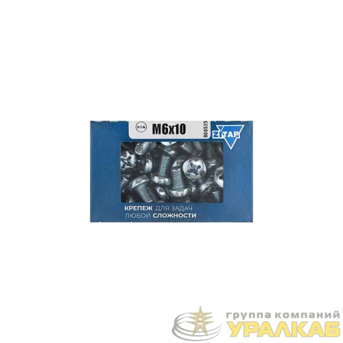 Винт с полукруглой головкой М6х10 DIN 7985 оцинк. (уп.100шт) Zitar 145369 детальная картинка