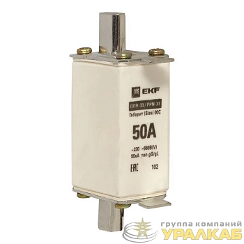 Вставка плавкая ППН-33 100/50А 50кА габарит 00C PROxima EKF fus-33/100/50