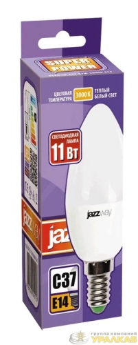 Лампа светодиодная PLED-SP 11Вт C37 3000К E14 230В/50Гц JazzWay 