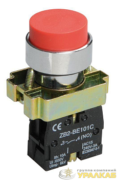 Кнопка LAY5-BL41 1НО без подсветки красн. IEK BBT70-BL-K05