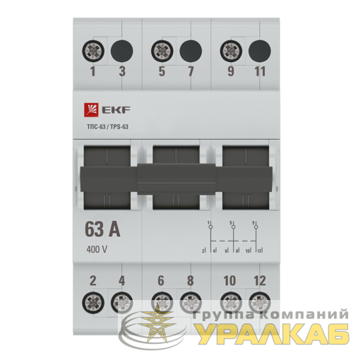 Переключатель трехпозиционный ТПС-63 3P 63А PROxima EKF 
