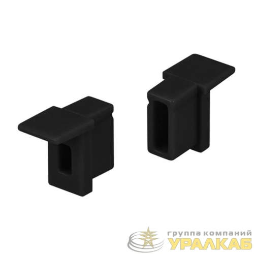 Заглушка SL-MINI-6-H9 BLACK c отверстием пластик (комплект) Arlight 