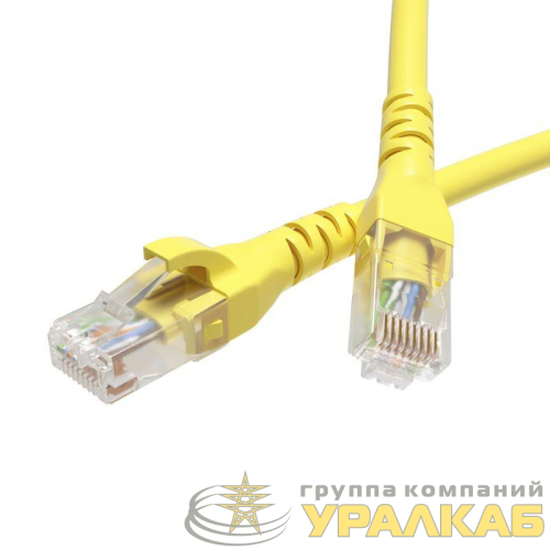 Патч-корд кат.6 U/UTP неэкранир. 4х2 LSZH 1м желт. DKC 