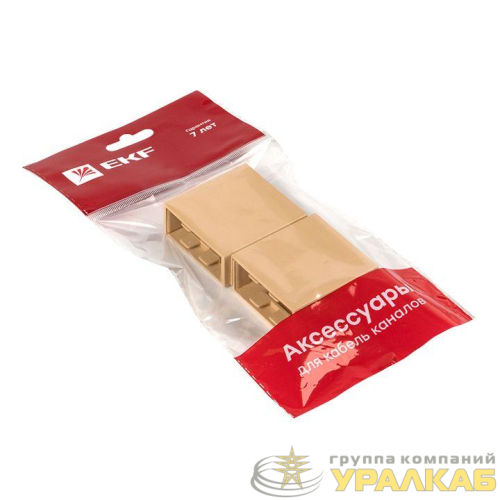 Соединитель на стык 40х16 под свет. дерево Plast PROxima (уп.4шт) EKF 