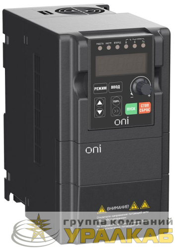 Преобразователь частоты A150 220В 1ф 0.75кВт 5А встроенный торм. модуль ONI A150-21-075HT