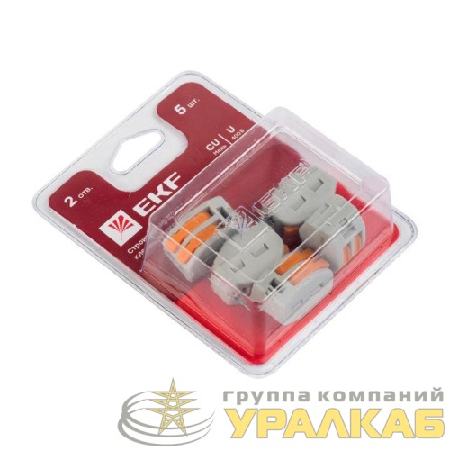 Клемма строительно-монтажная СМК 222-412 (блист.5шт) EKF plc-smk-412b детальная картинка