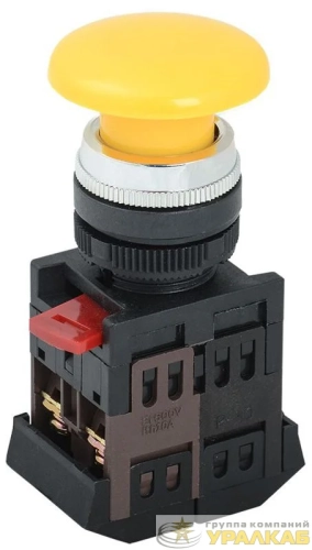 Кнопка "Грибок" AEA-22 d22мм 1з+1р желт. IEK 
