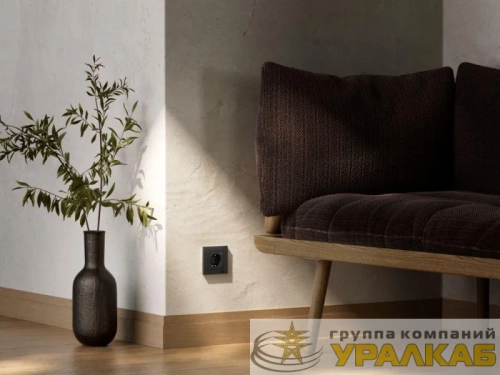 Розетка AtlasDesign Smart 16А L+N с заземл. защ. шторки Zigbee механизм карбон SE 