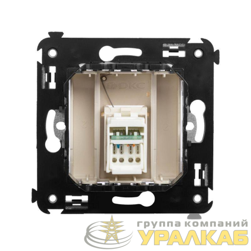Розетка компьютерная 1-м СП RJ-45 кат.5е "Avanti" "Ванильная дымка" DKC 4405463 детальная картинка