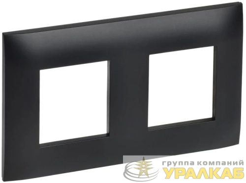 Рамка 2-м SKANDY SK-F02Bl черн. IEK SK-M22-K02 детальная картинка