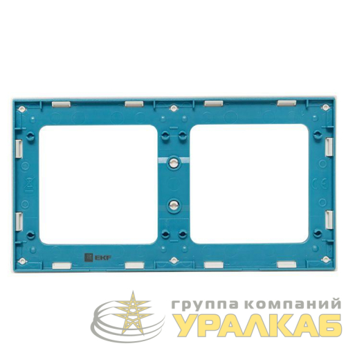 Рамка 2-м Стокгольм бел. с линией цвета син. PROxima EKF EXM-G-305-30 детальная картинка