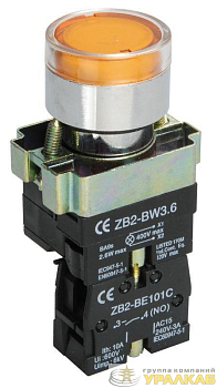 Кнопка LAY5-BW3561 1НО с подсветкой желт. IEK BBT50-BW-K05