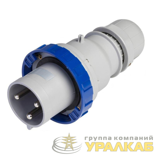 Вилка эл. каб. 63А 2P+E 230В IP67 DKC DIS2186333 детальная картинка
