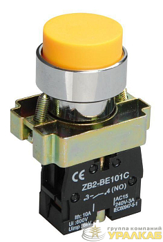 Кнопка LAY5-BL51 1НО без подсветки желт. IEK BBT71-BL-K05