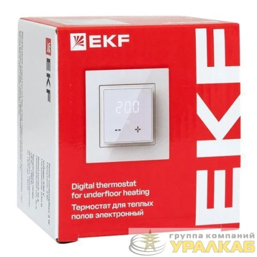 Термостат для теплых полов электронный 16А 230В бел. EKF 